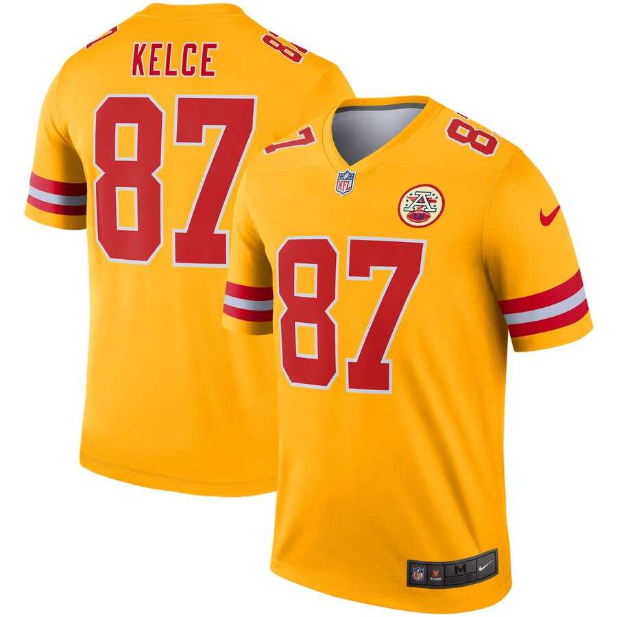 Nike Chiefs 87 Travis Kelce Gold Inverted Legend Jersey Dzhi,We sell and wholesale Nike Chiefs 87 Travis Kelce Gold Inverted Legend Jersey Dzhi on line form chian!